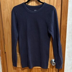 Fruit of the Loom Dark Blue Thermal Long Sleeve Shirt M